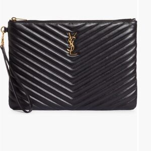 Saint Lauren. YSL Monogram. Matelassé Leather Tablet